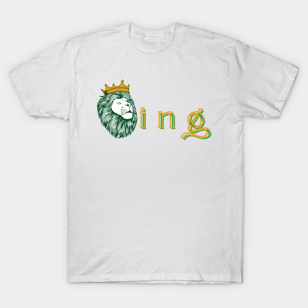 Crowned Royal King Lion T-Shirt by Mia